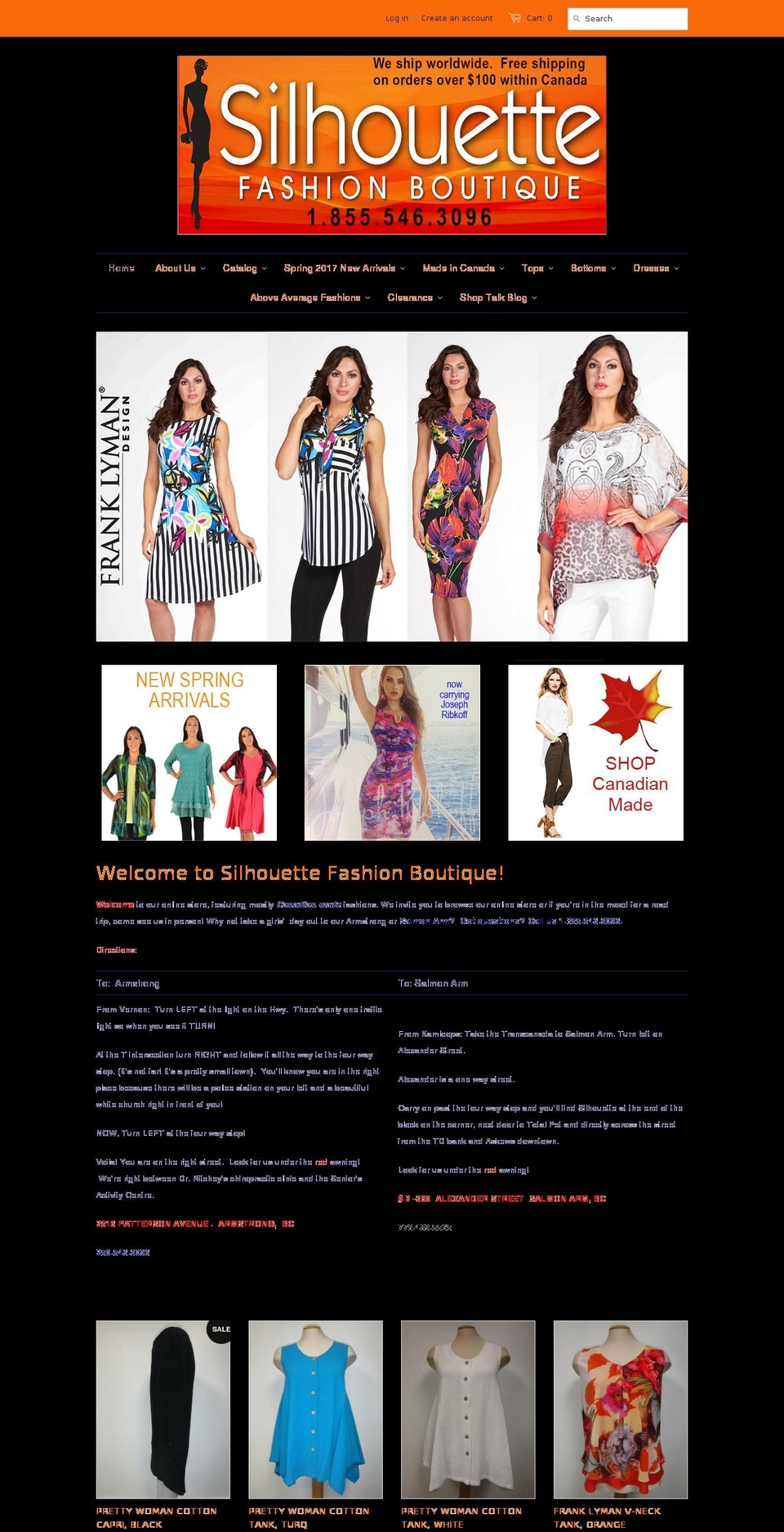 madeincanadafashions.com shopify website screenshot
