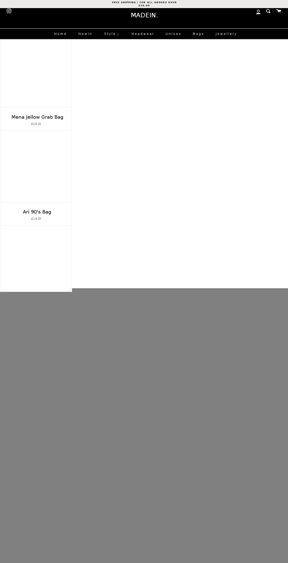 madeinco.co.uk shopify website screenshot