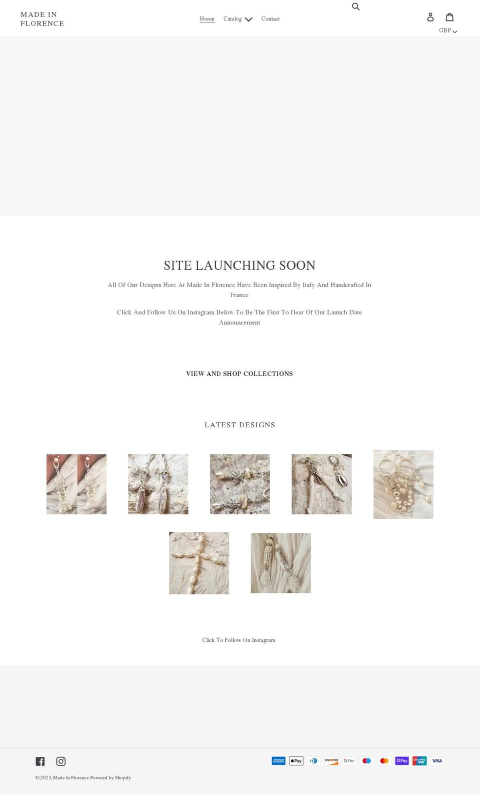 madeinflorencedesigns.com shopify website screenshot