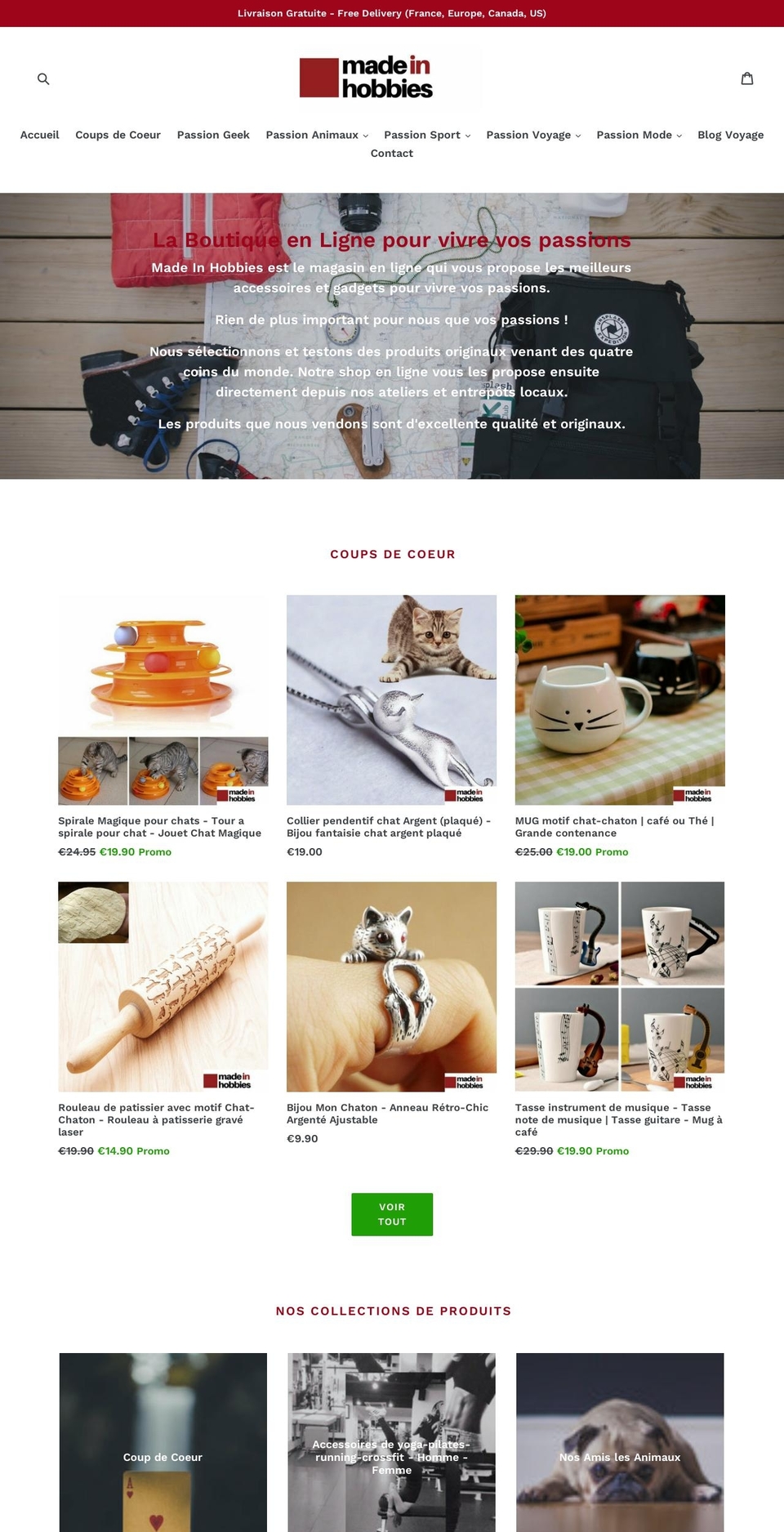 madeinhobbies.com — Shopify storefront screenshot