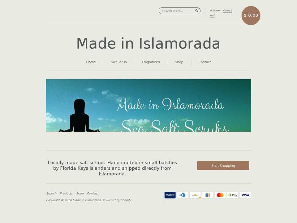 madeinislamorada.com — Shopify storefront screenshot