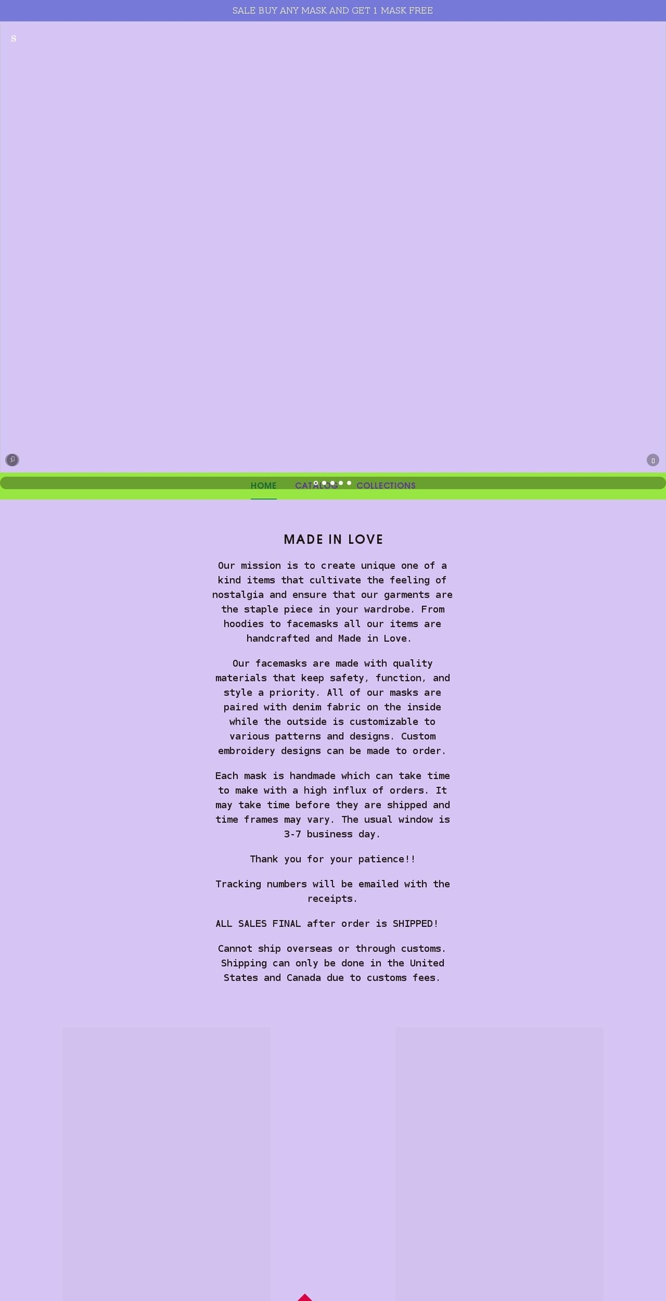 madeinloveusa.com shopify website screenshot