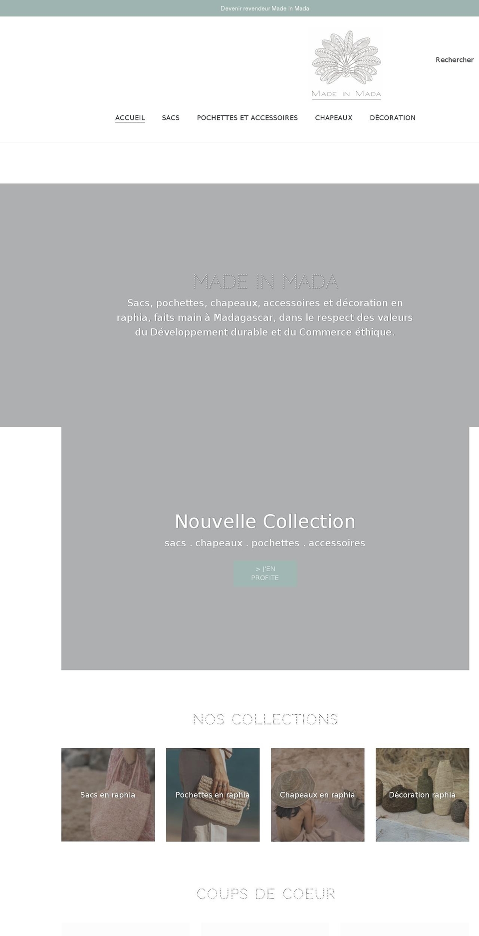 madeinmada.fr shopify website screenshot