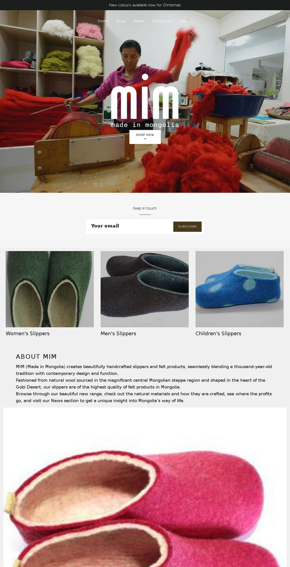 madeinmongolia.net shopify website screenshot
