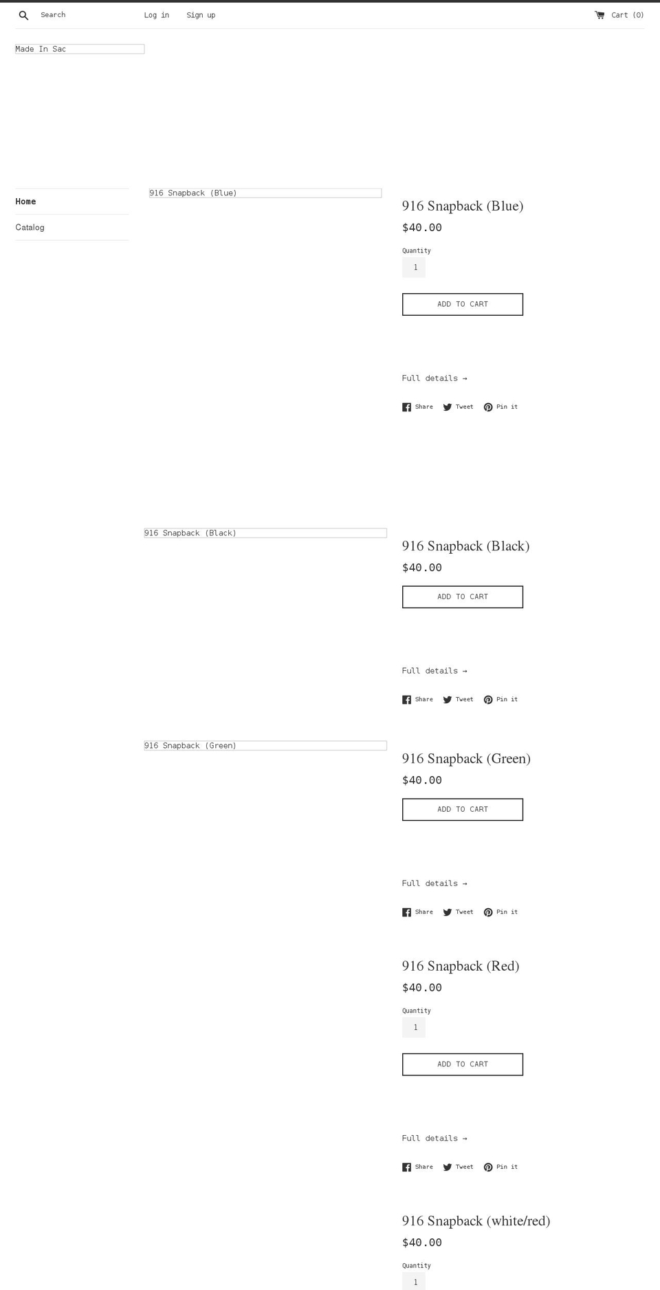 madeinsac.shop shopify website screenshot