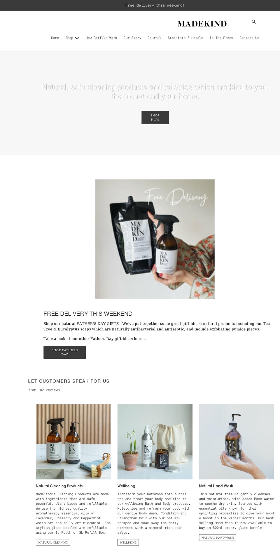 madekind.co.uk shopify website screenshot