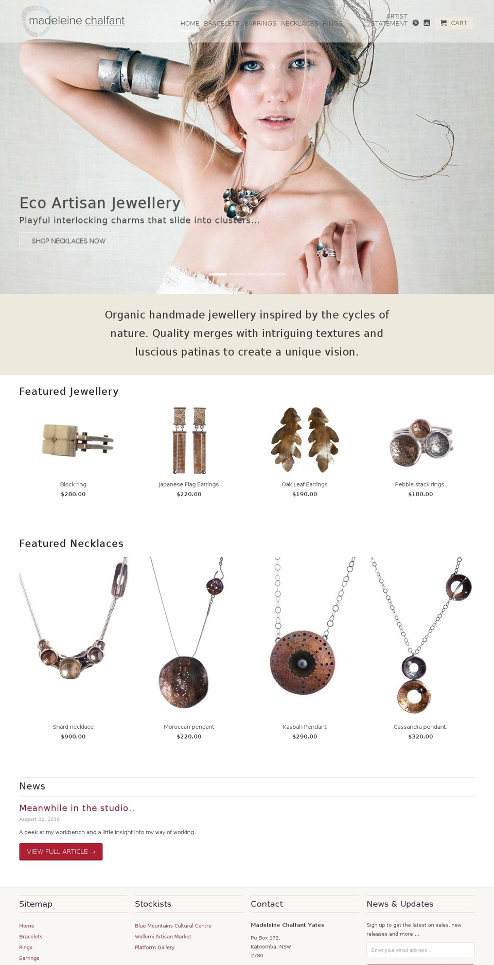 madeleinechalfant.com — Shopify storefront screenshot