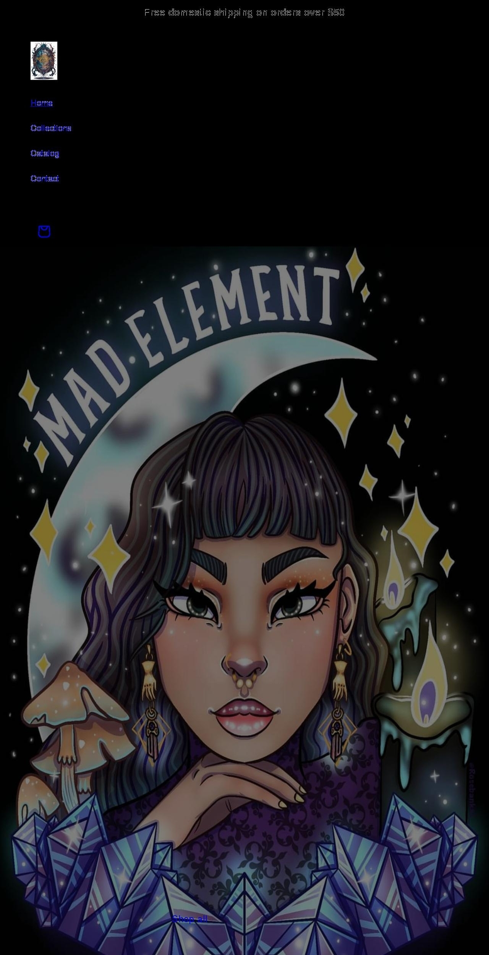 madelement.com shopify website screenshot