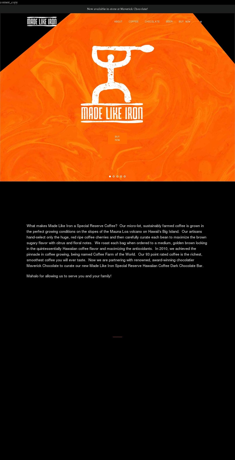 madelikeiron.com shopify website screenshot