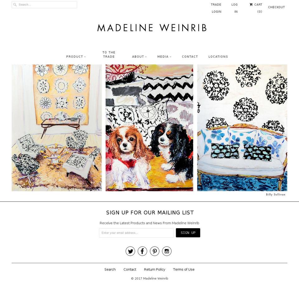 madelineweinrib.com shopify website screenshot