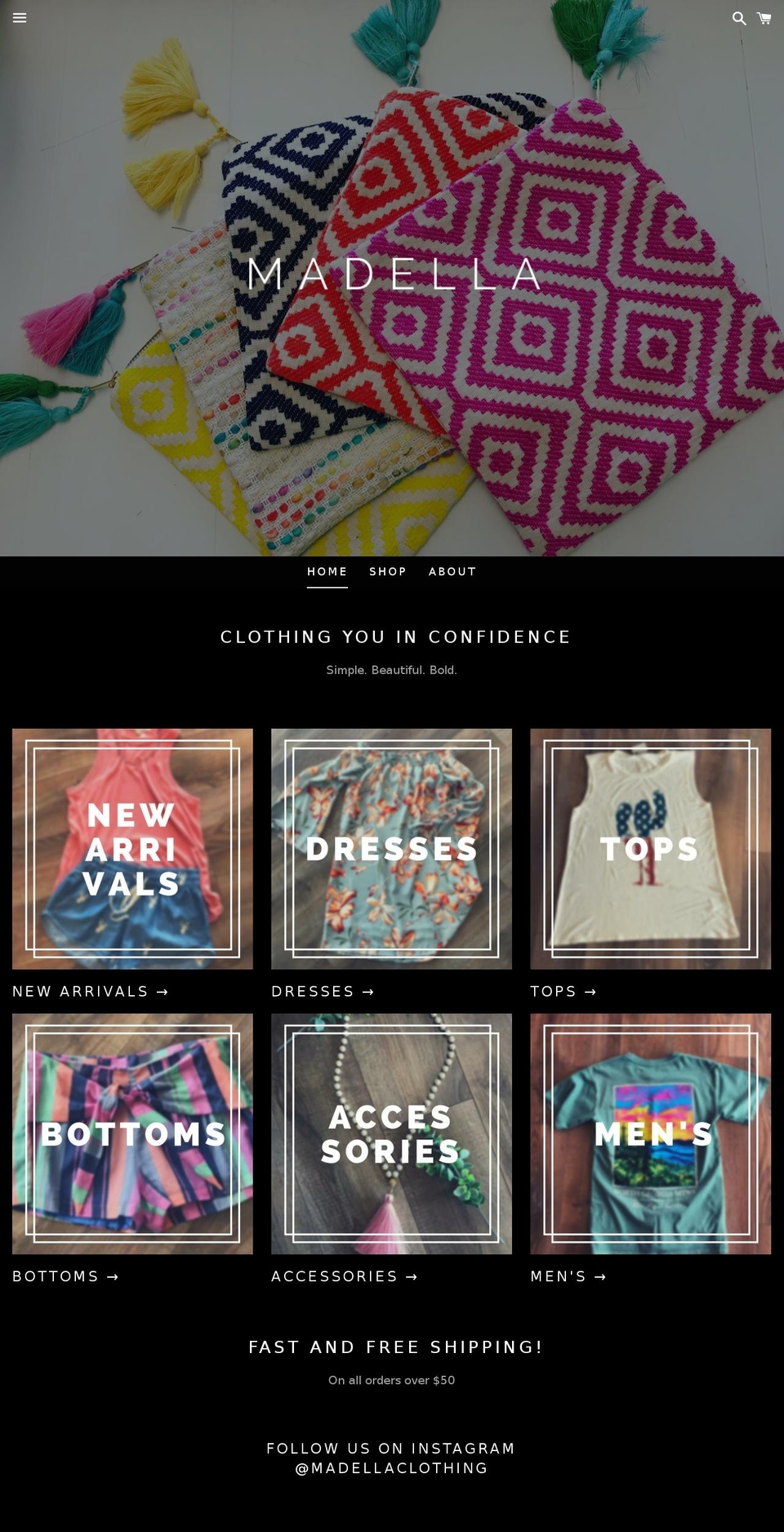 madellaga.com — Shopify storefront screenshot