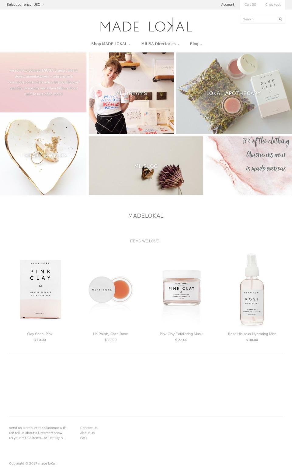 madelokal.com shopify website screenshot
