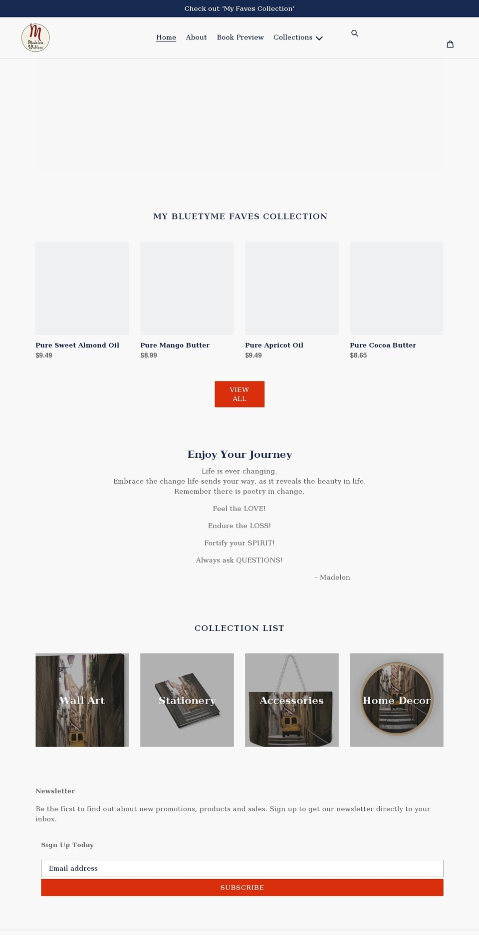 madelonwallace.com shopify website screenshot
