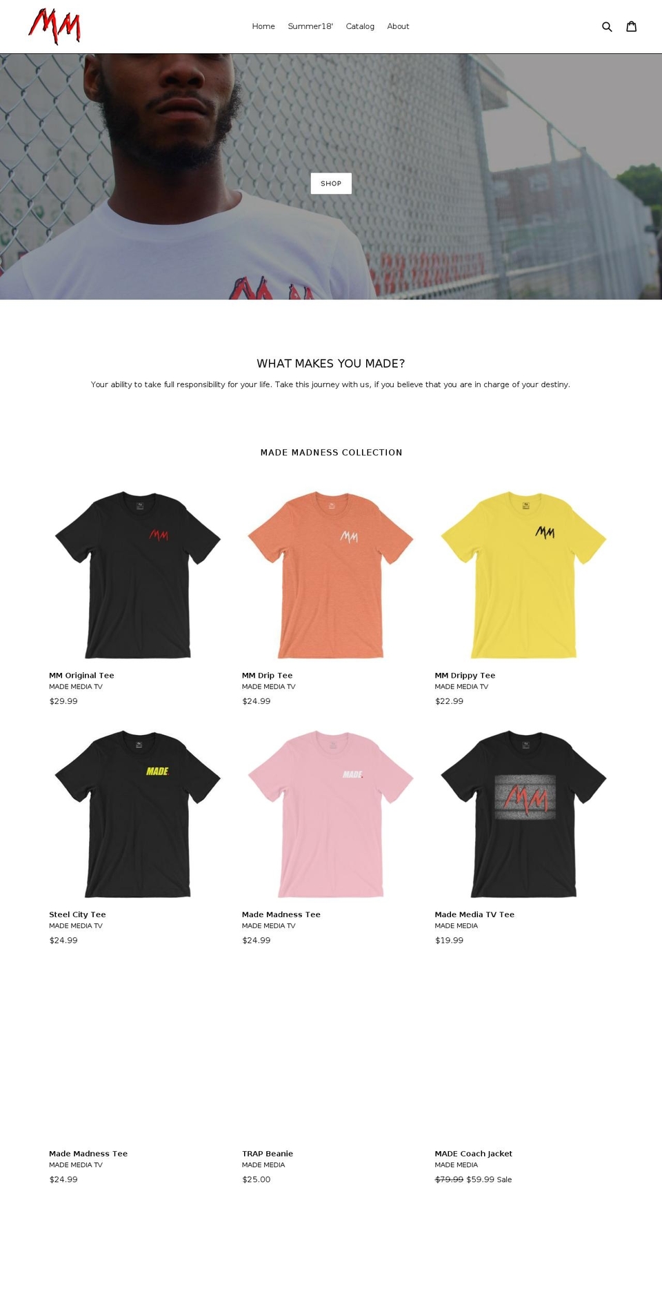 mademediatv.com — Shopify storefront screenshot