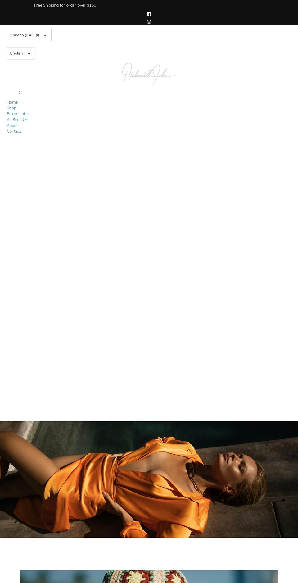 mademoisellejules.com shopify website screenshot