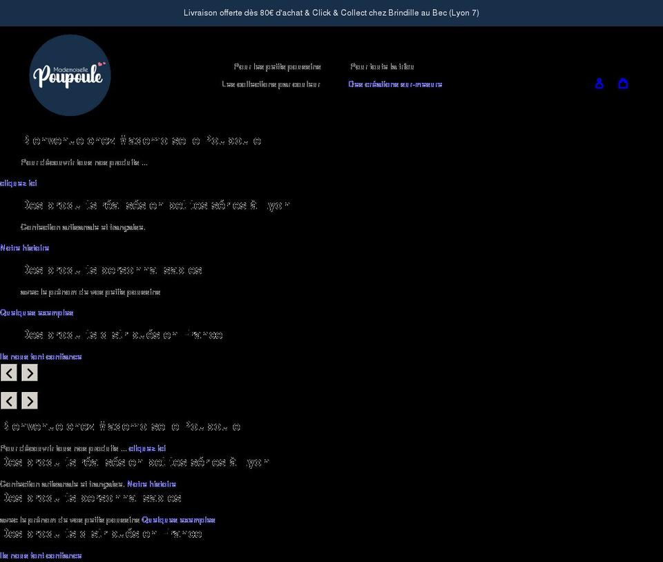 mademoisellepoupoule.com shopify website screenshot