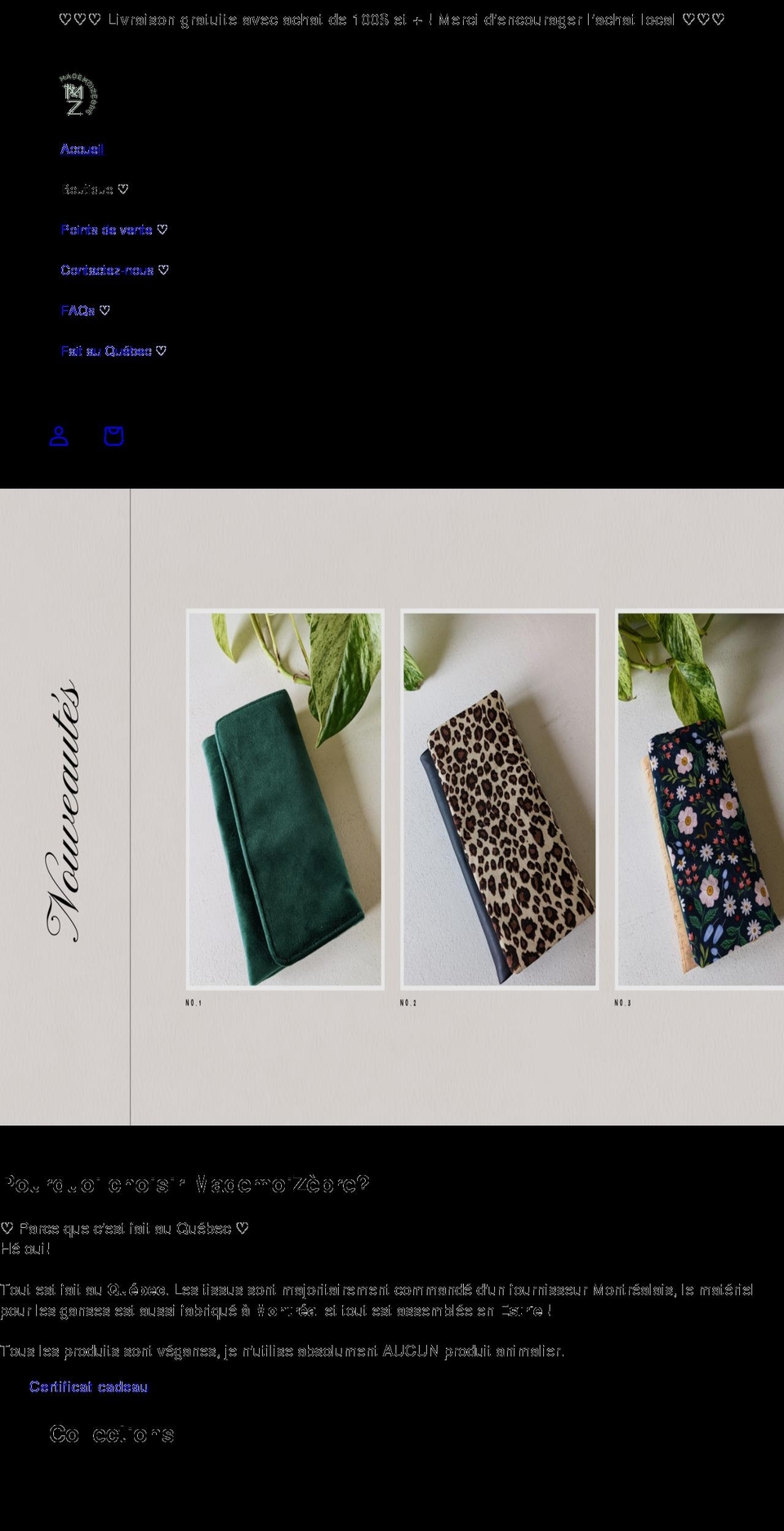 mademoizebre.com shopify website screenshot