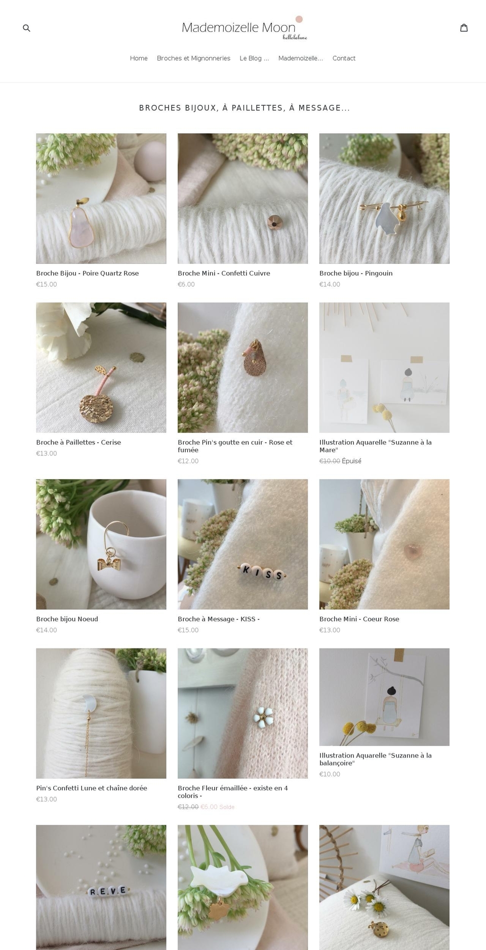 mademoizellemoon.com — Shopify storefront screenshot