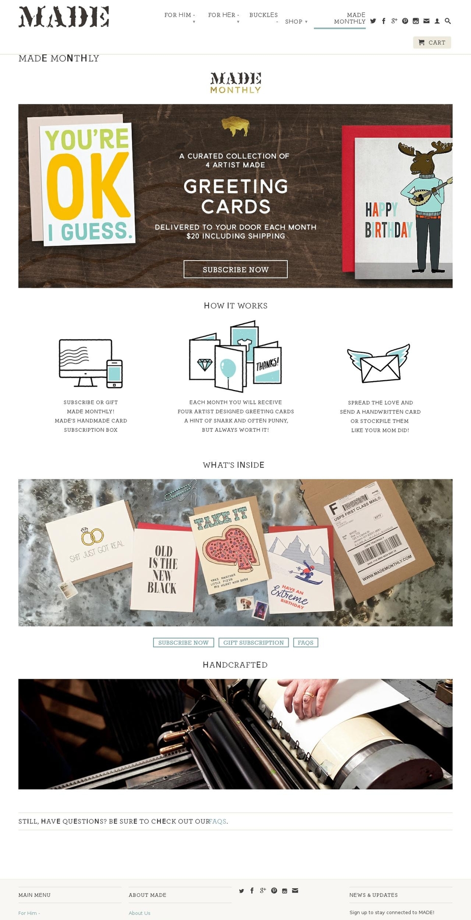 mademonthly.com shopify website screenshot