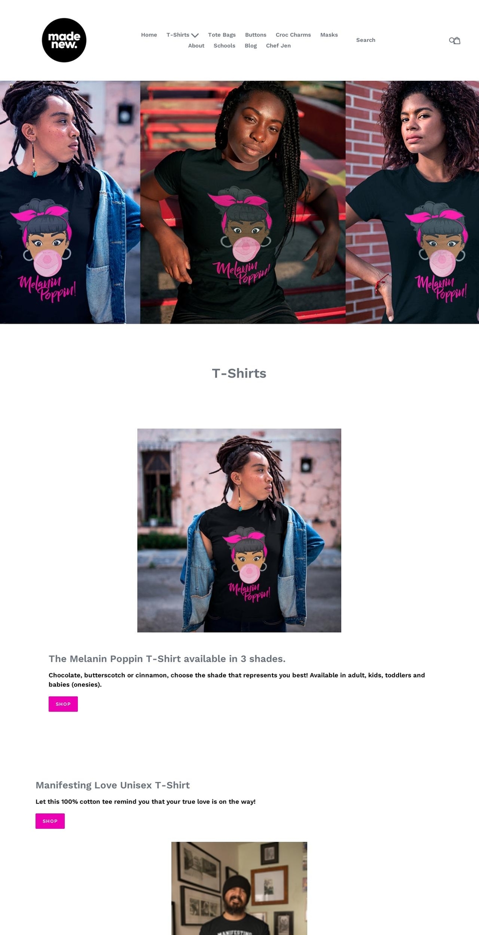 madenewbrand.com shopify website screenshot