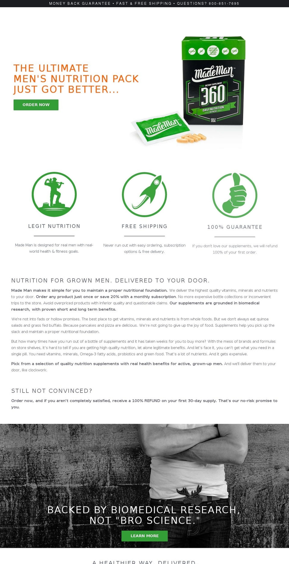 madenutrients.com shopify website screenshot
