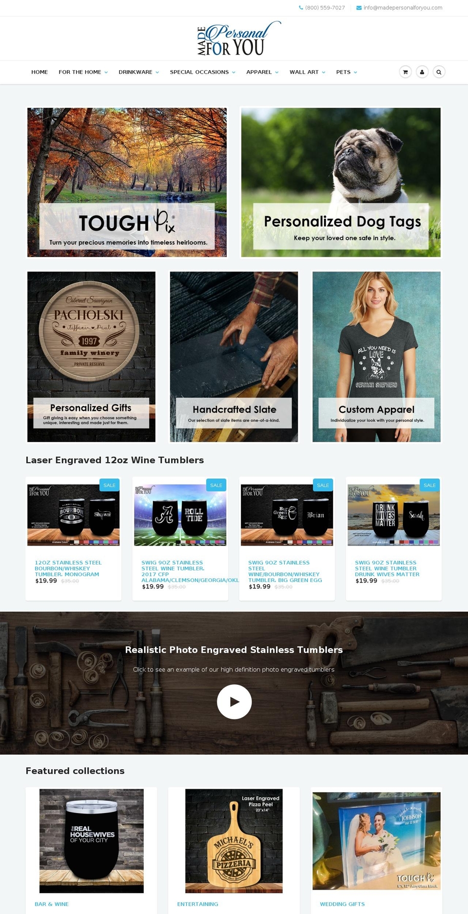 madepersonalforyou.com — Shopify storefront screenshot