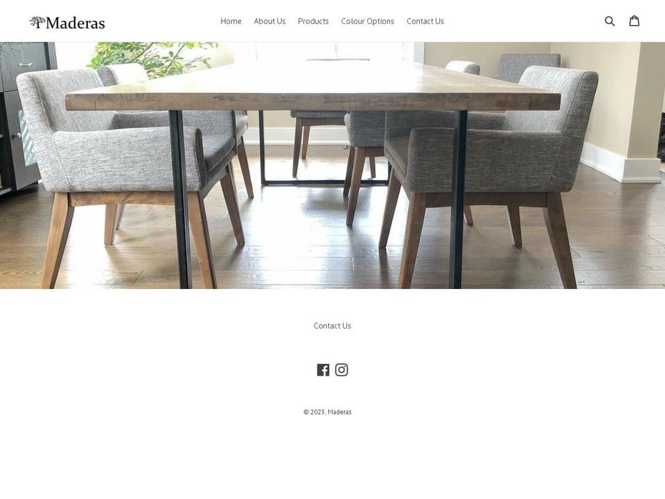 maderas.shop shopify website screenshot