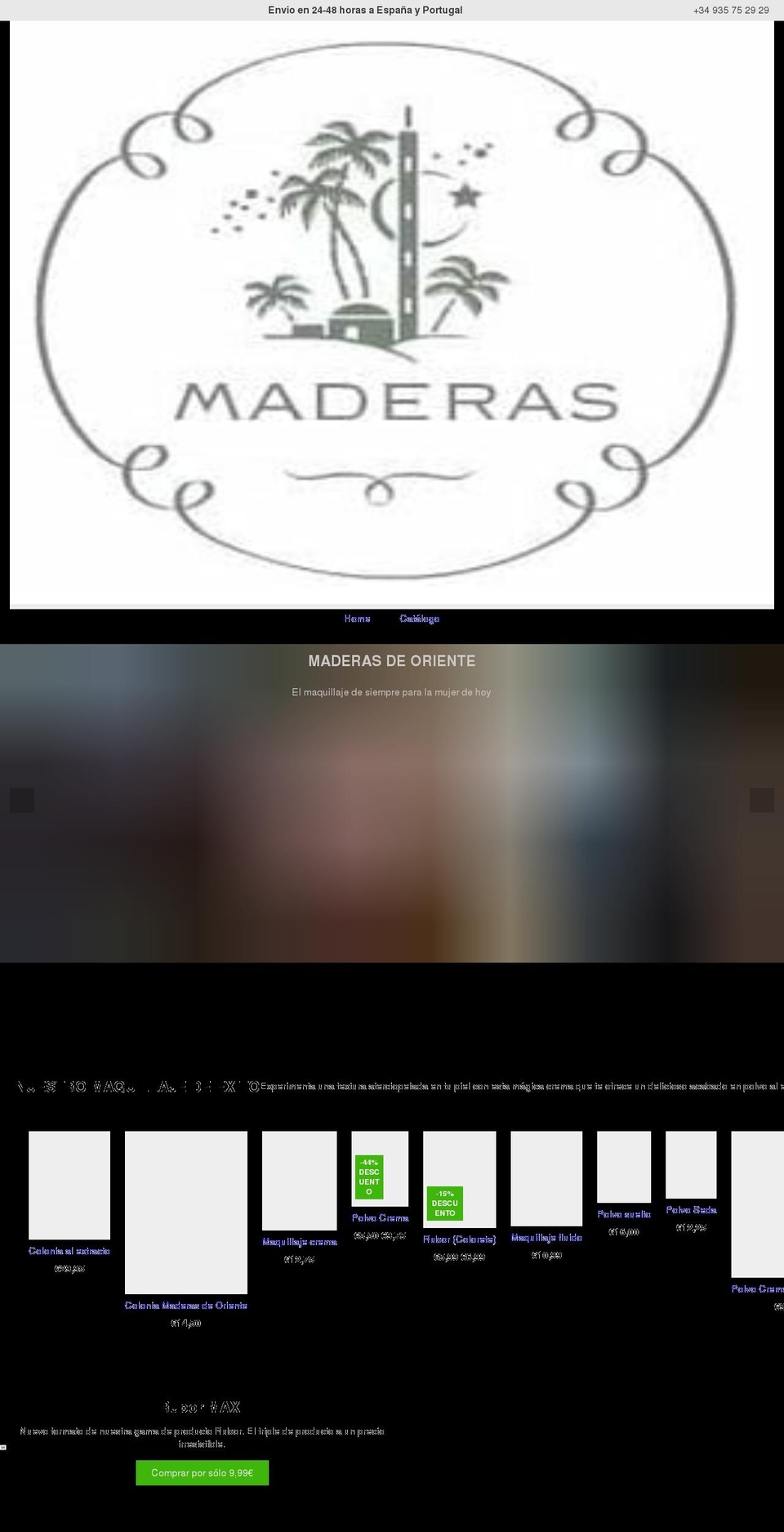 maderasdeoriente.es shopify website screenshot