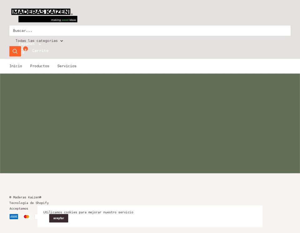 maderaskaizen.com shopify website screenshot