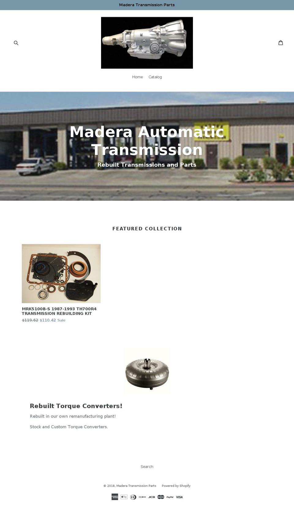 maderatransmission.com — Shopify storefront screenshot