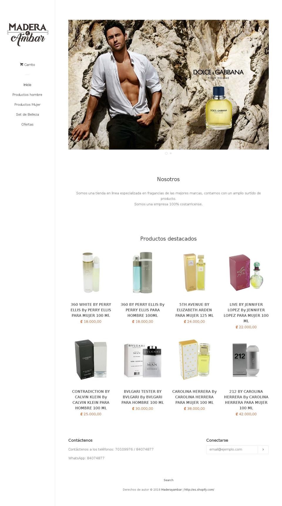 maderayambar.com — Shopify storefront screenshot