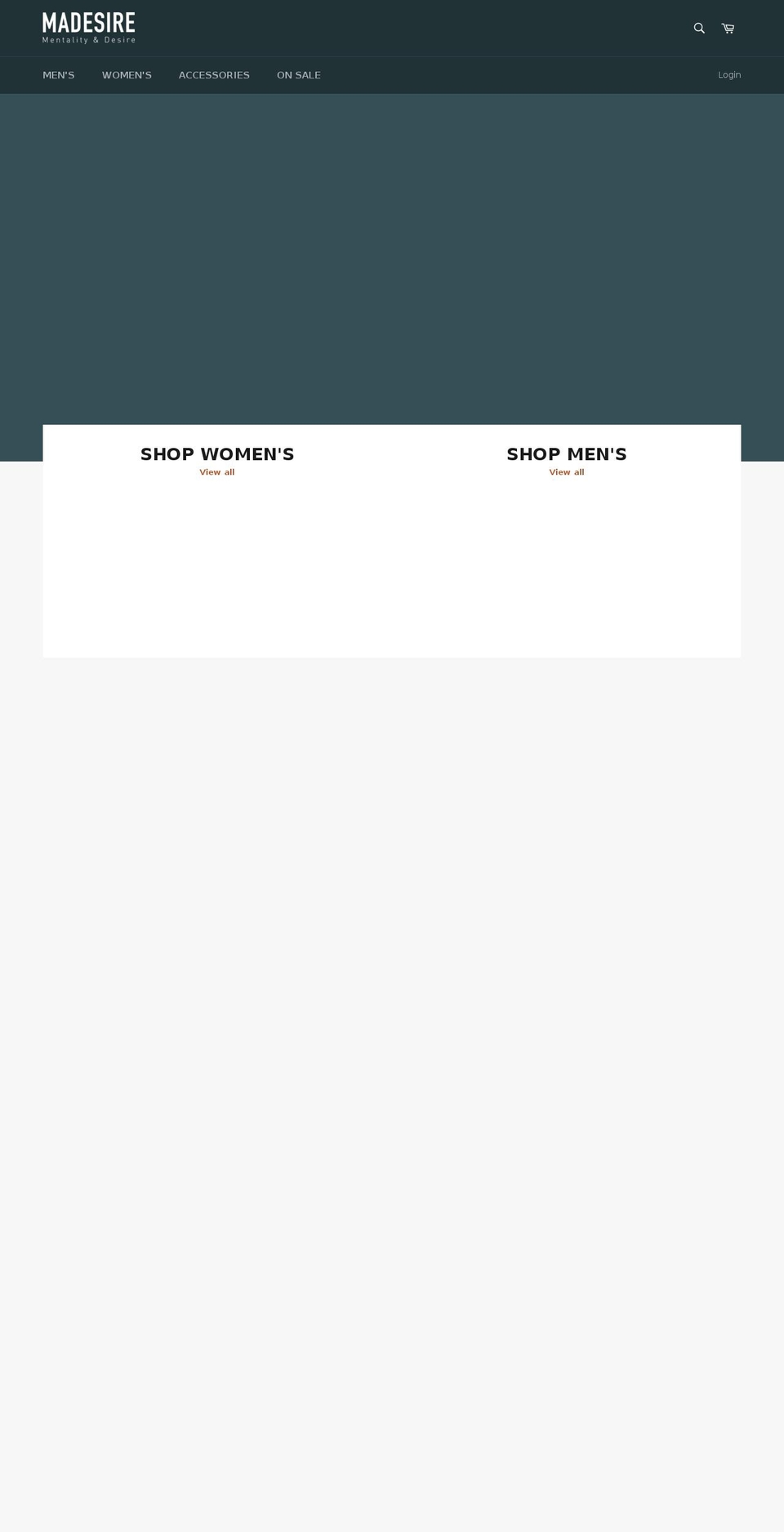 madesire.com — Shopify storefront screenshot