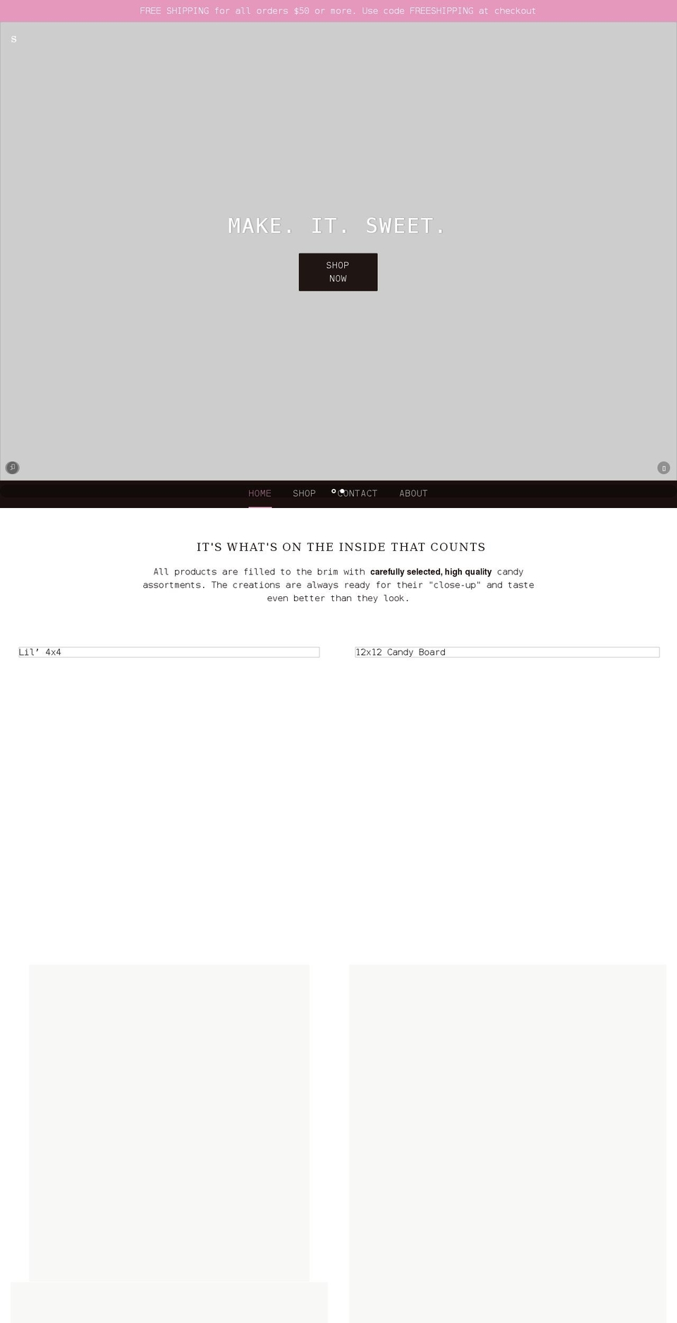 madesweetbyamanda.com shopify website screenshot