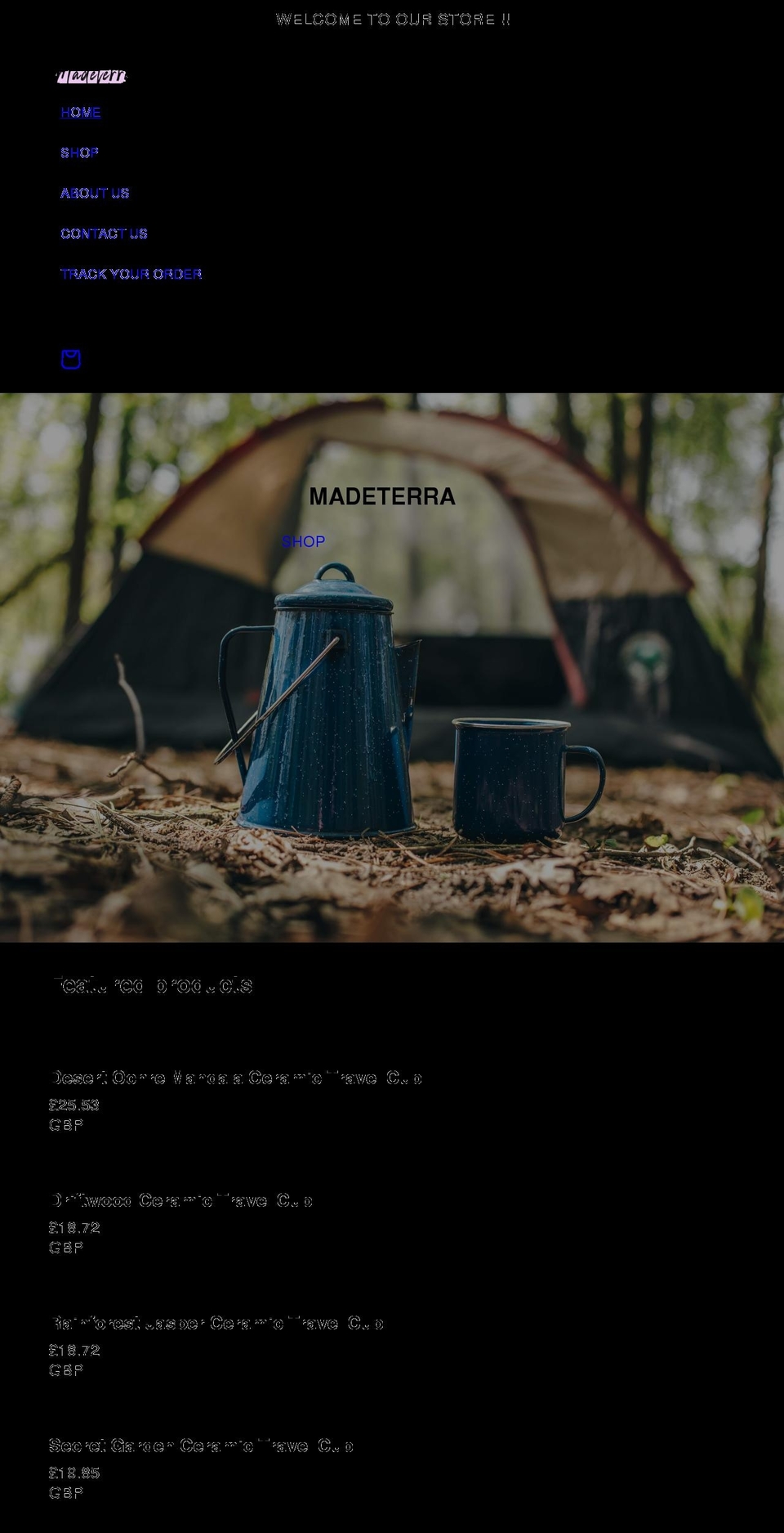 madeterra.co.uk shopify website screenshot