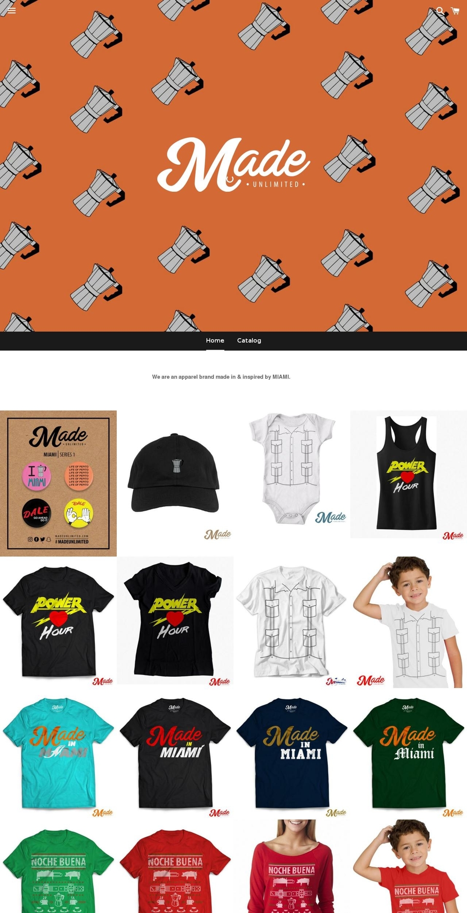 madeunlimited.com shopify website screenshot