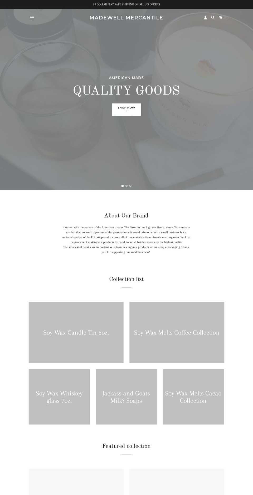 madewellmercantile.com shopify website screenshot