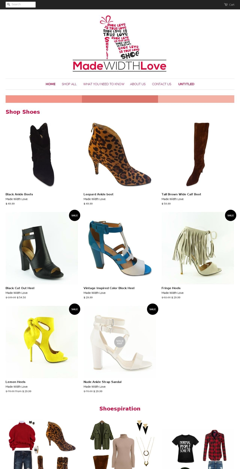 madewidthlove.com shopify website screenshot