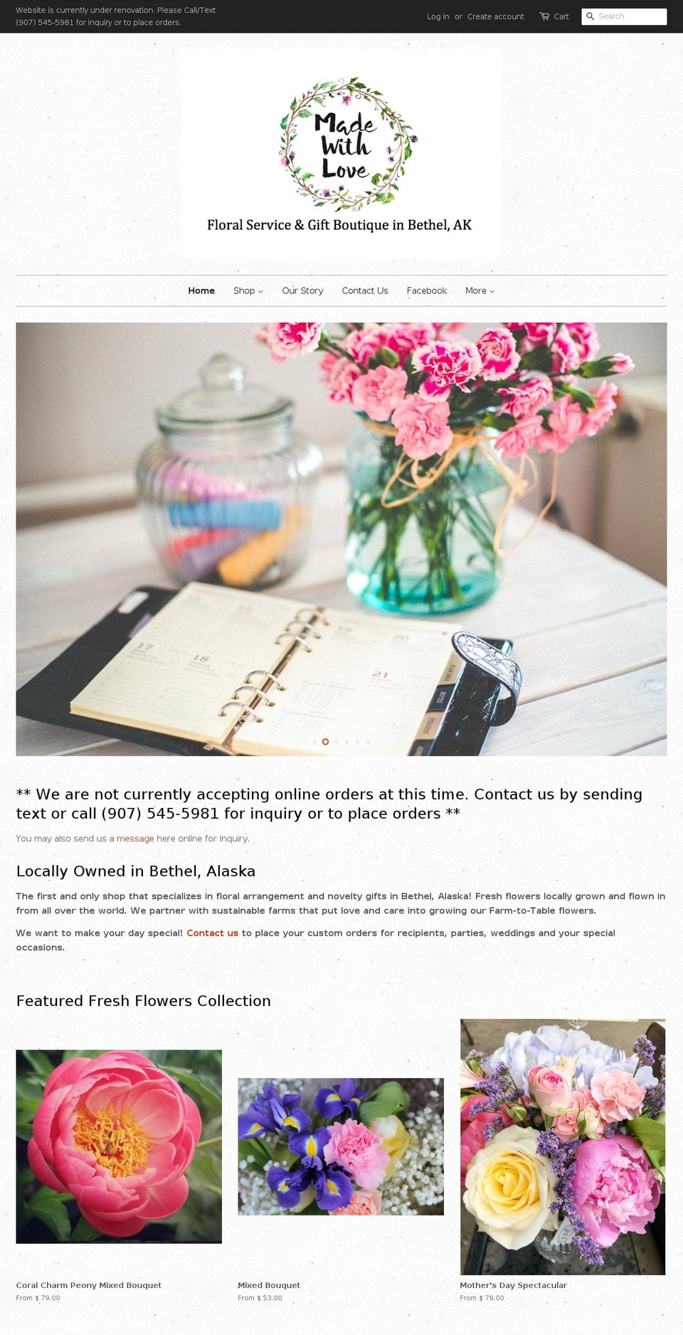 madewithlovealaska.com — Shopify storefront screenshot