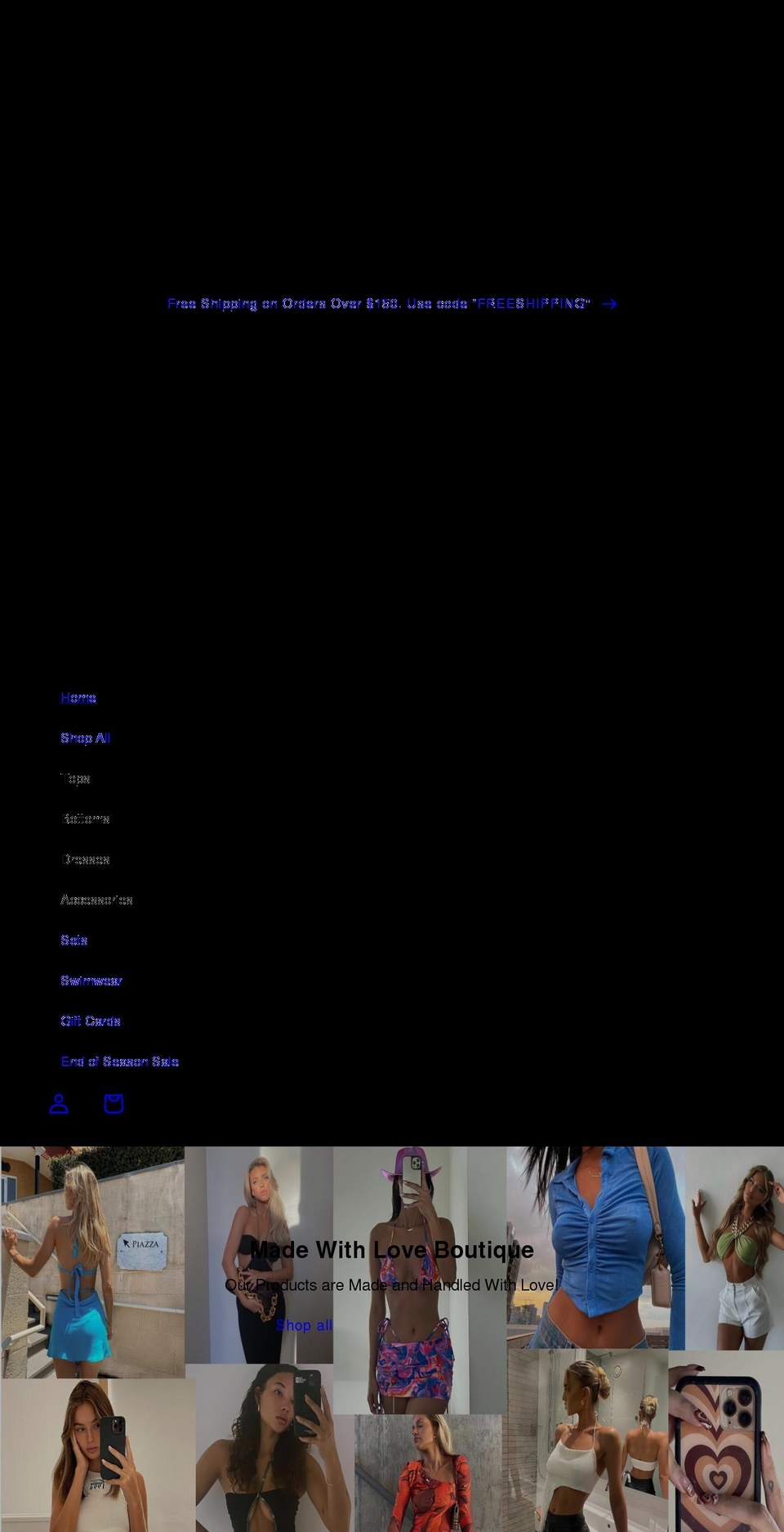 madewithloveboutique.com shopify website screenshot