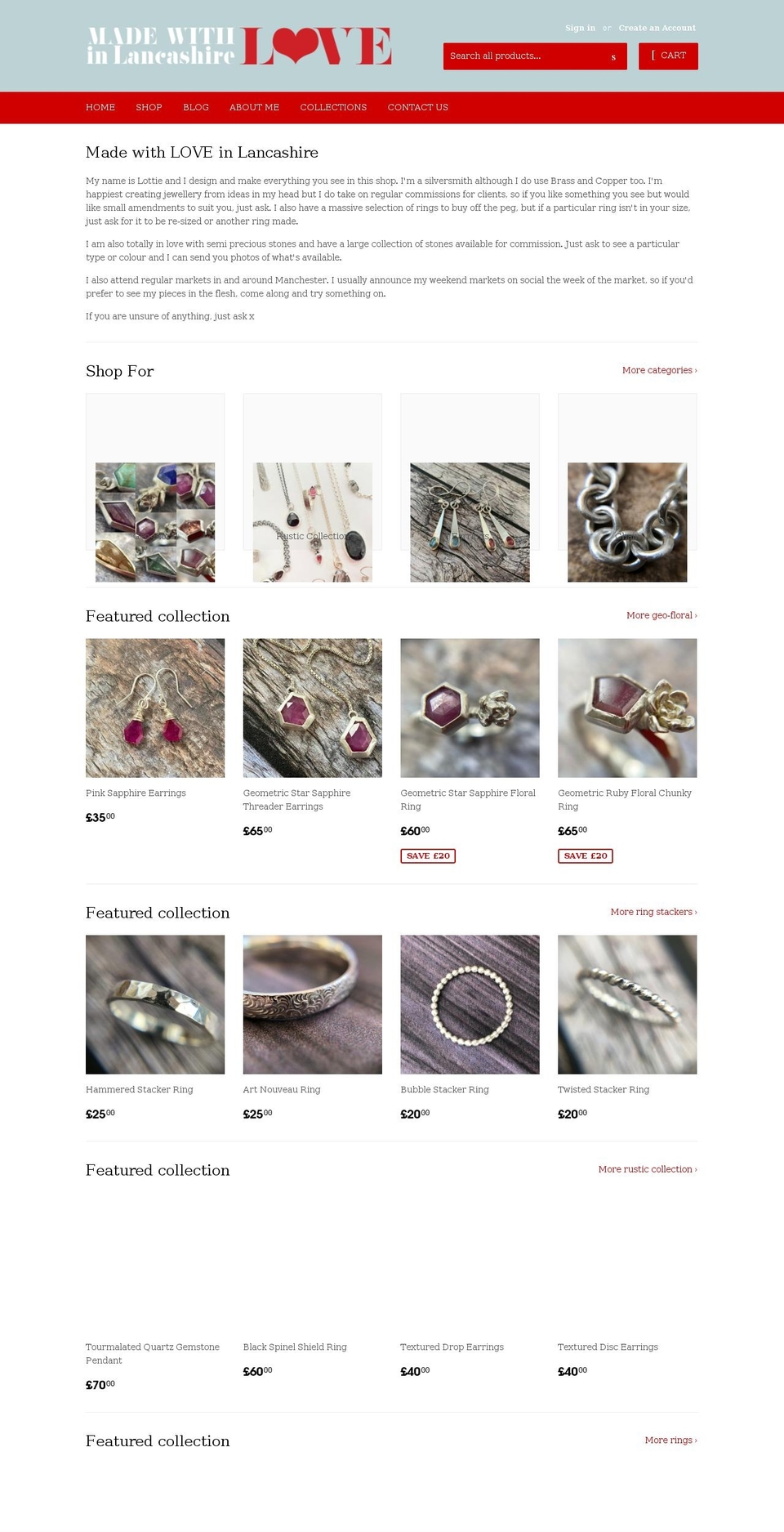 madewithloveinlancashire.co.uk shopify website screenshot