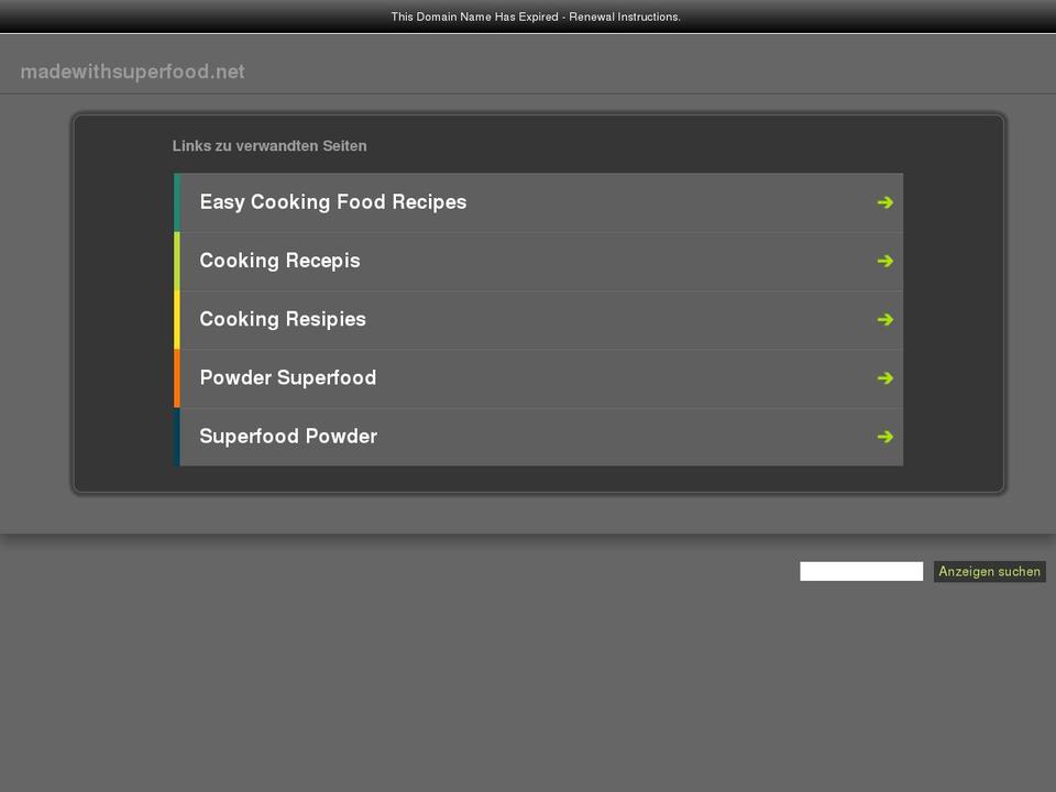 madewithsuperfood.net shopify website screenshot