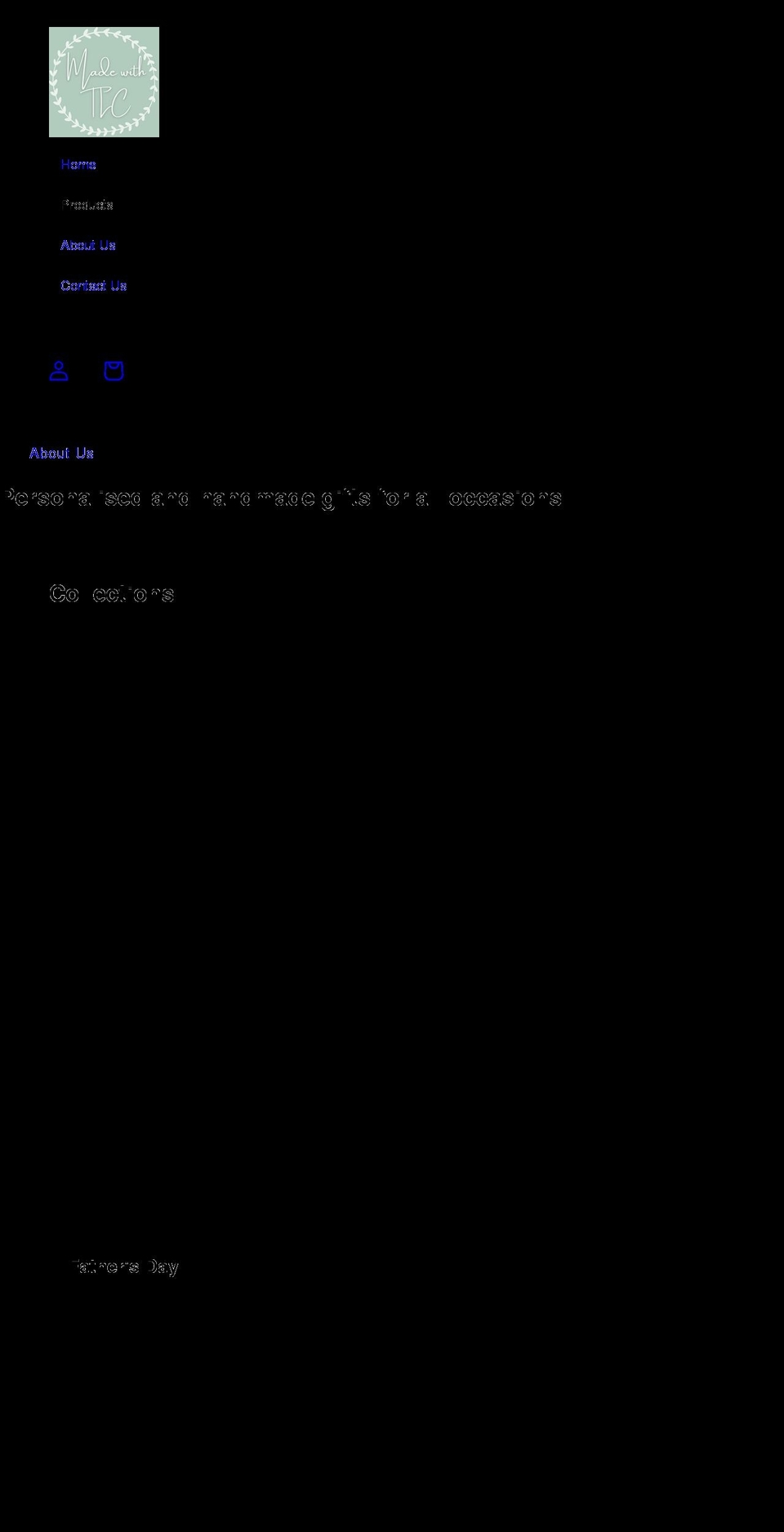 madewithtlc.co.uk shopify website screenshot