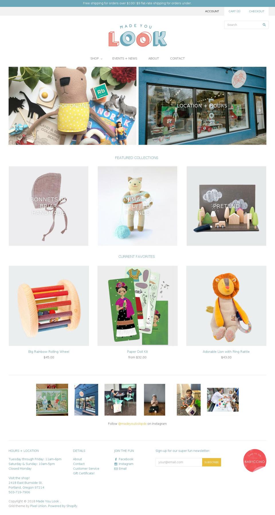 madeyoulookkids.com — Shopify storefront screenshot
