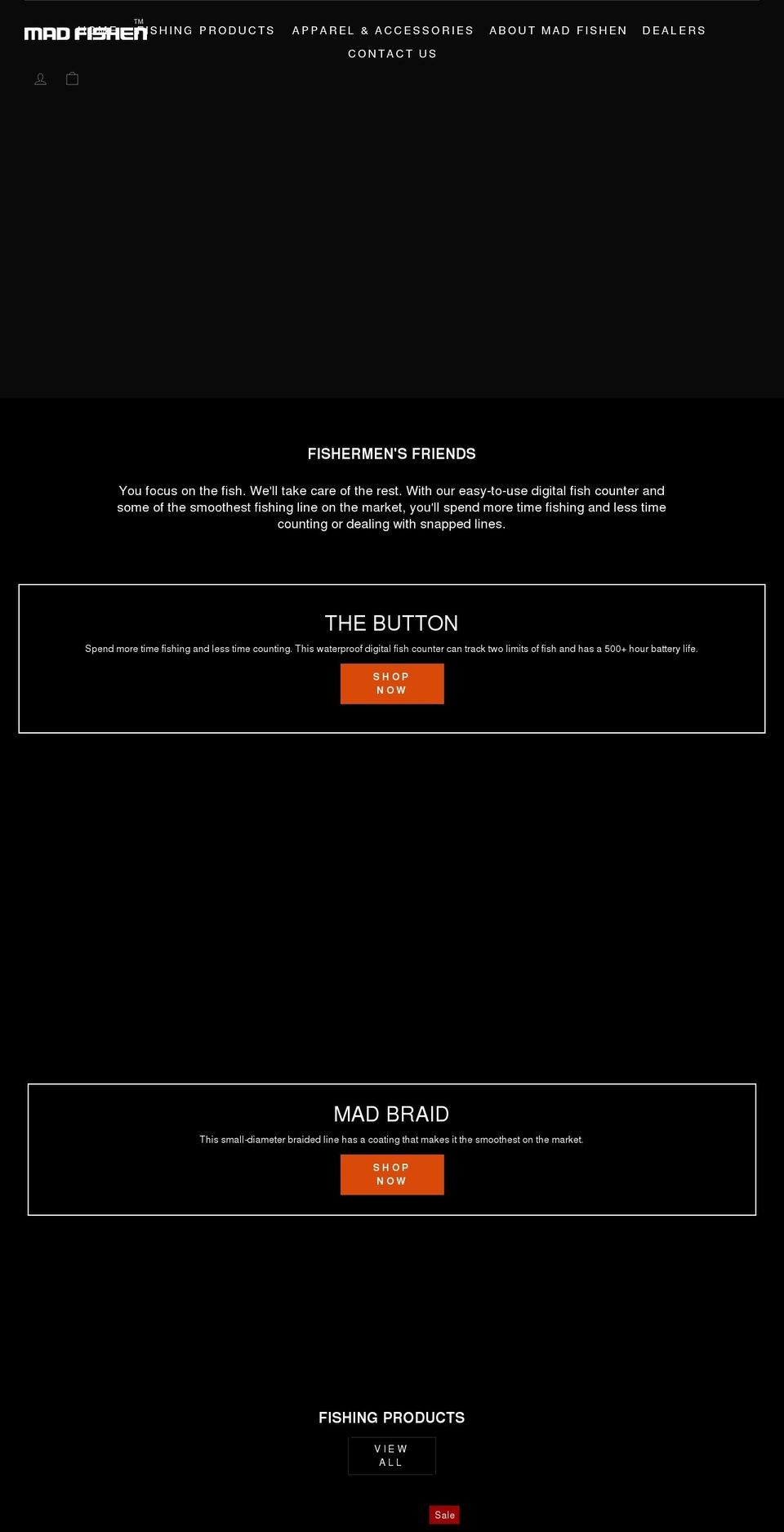 madfishen.com shopify website screenshot