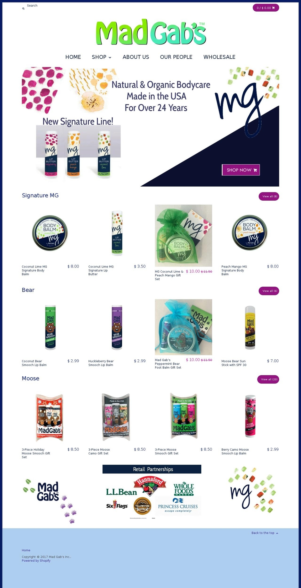 madgabs.com shopify website screenshot