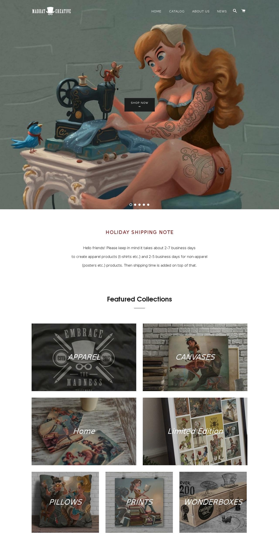 madhatco.com shopify website screenshot