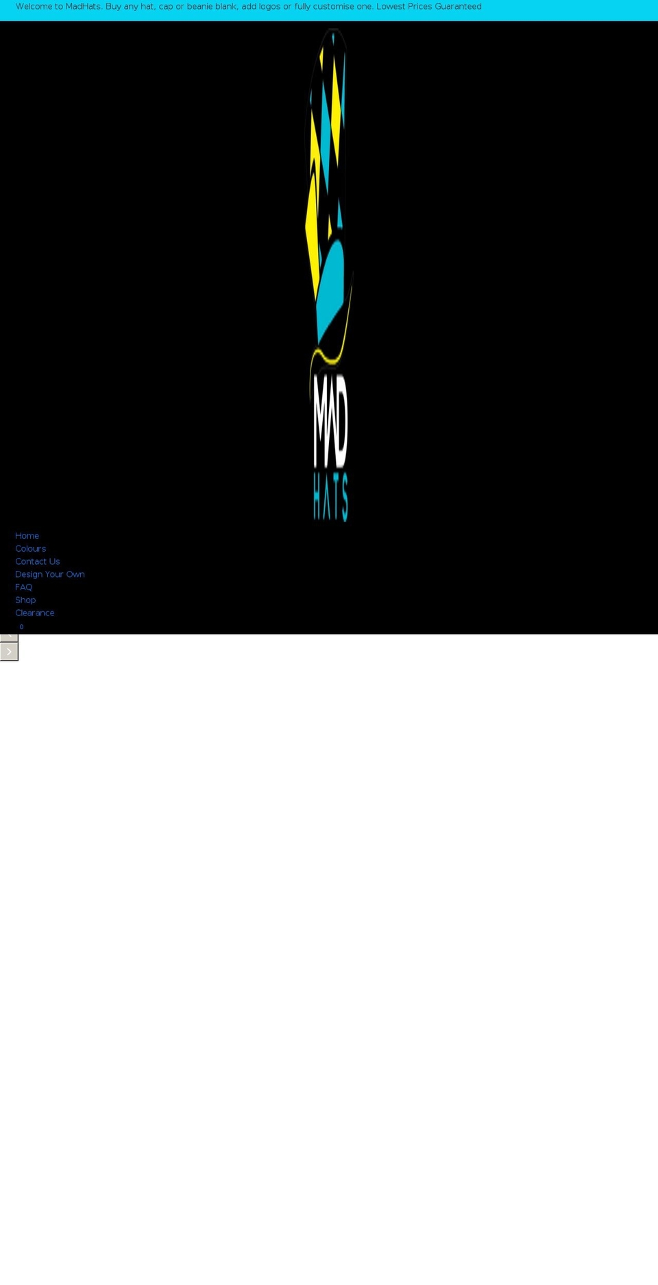 madhats.com.au shopify website screenshot