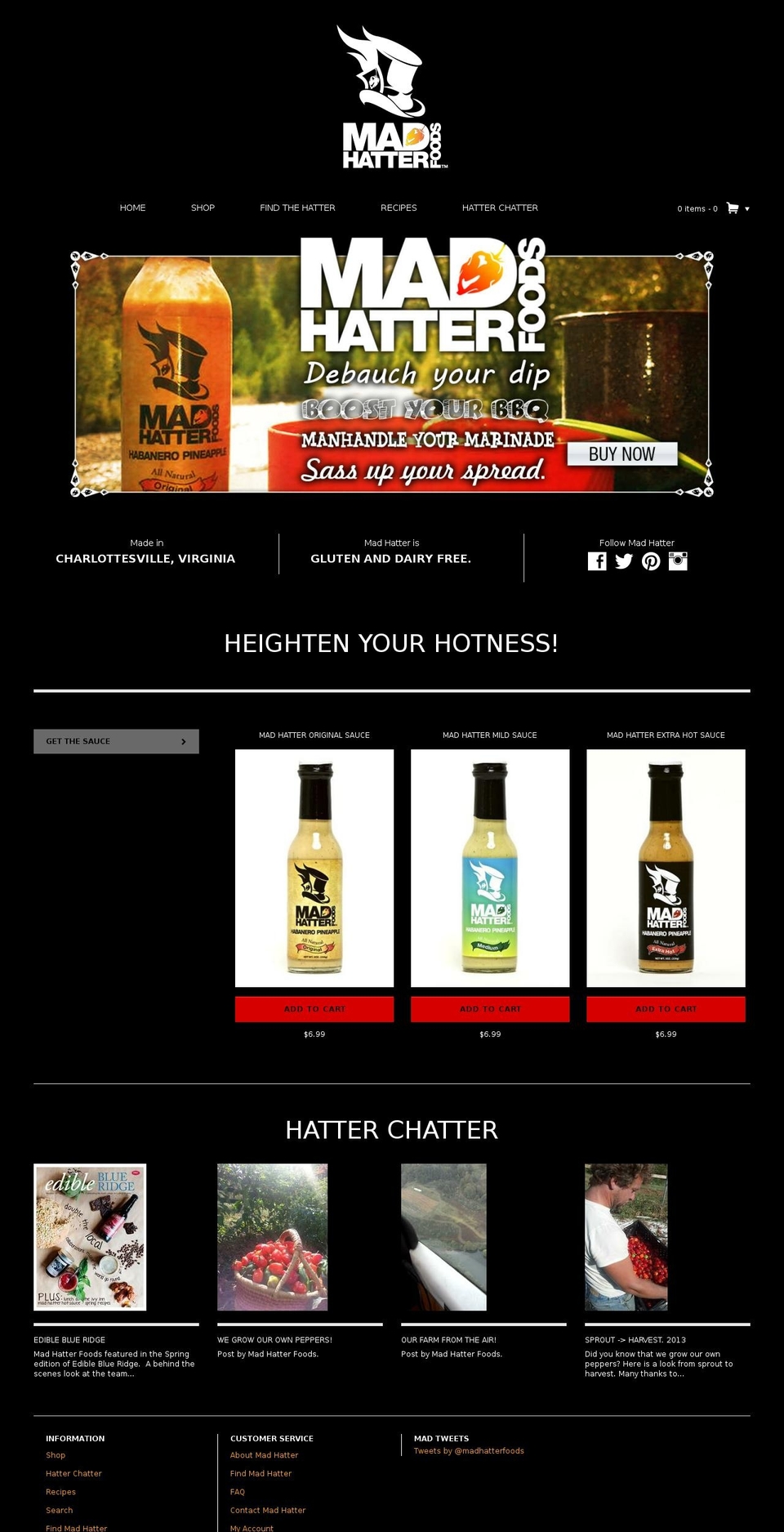 Emerge Shopify theme site example madhatterfoods.com