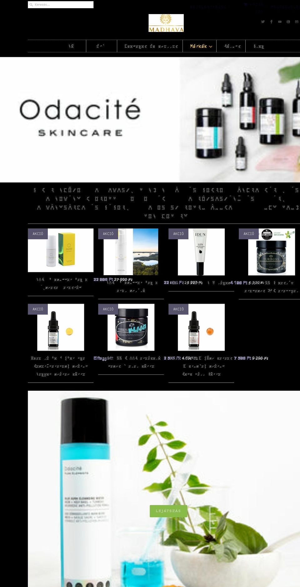 madhava.hu shopify website screenshot