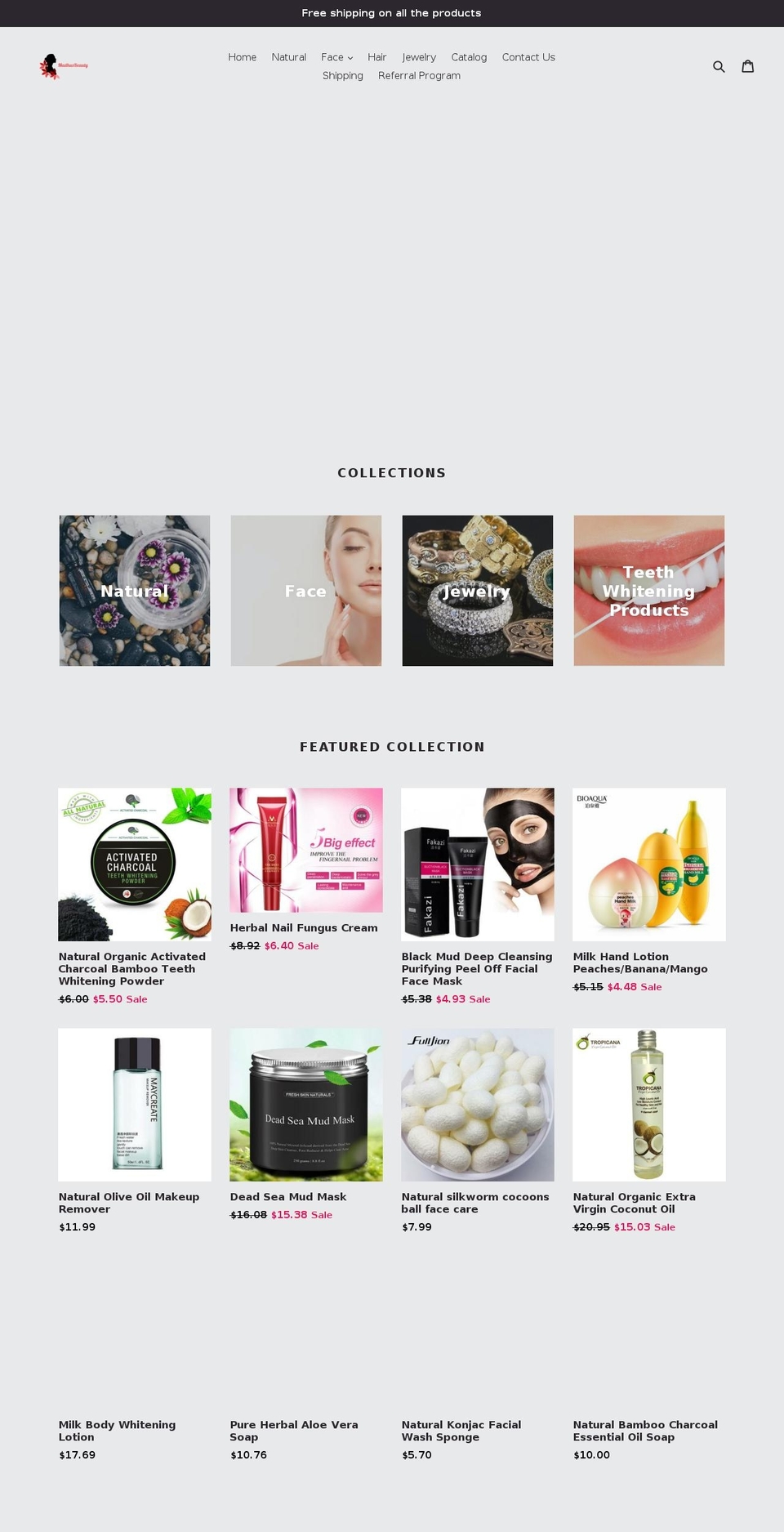 madhusbeauty.com — Shopify storefront screenshot